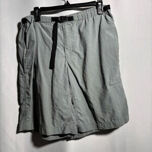 VTG Patagonia Belted Gray Nylon GI Stand Up River Shorts* Mens S Outdoor 90s